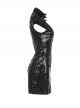 Cyber Punk Female Elastic Dark Patterned Hollow Fitted Dress