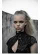 Cyber Punk Female Elastic Dark Patterned Hollow Fitted Dress