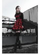 Steam Punk Female Lattice Plaid Stitching Binding Strap Dress