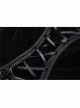 Front Chest Hollow-Out Retro Button Flare Sleeve Lace Cuff Back Lace-Up Black Gothic Velvet Jacket