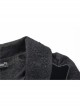 Double Collar Front Metal Hasp Long Sleeve Black Gothic Jacquard Jacket