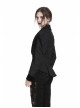 Double Collar Front Metal Hasp Long Sleeve Black Gothic Jacquard Jacket