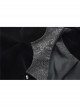 Bat Collar Front Chest Lace Frill Metal Nail Long Sleeve Black Gothic Short Jacket