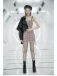 Steam Punk Female Cute Pink High Waist Black Strap Dress