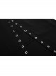 Steam Punk Female Black Hollow Metal Buckle Strap Long Dress