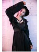Steam Punk Female Black Strap Lace Mesh Stitching Long Dress