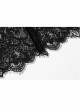 Steam Punk Female Black Strap Lace Mesh Stitching Long Dress
