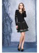 Metal Nail Strap Green Plaids Hem Black Punk Pleated Skirt