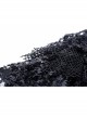 Messy Mesh Lace Irregular Hem Black Punk Long Skirt
