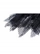 Messy Mesh Lace Irregular Hem Black Punk Long Skirt