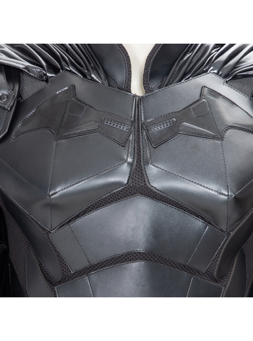 The Batman Bruce Wayne Black Battle Suit Halloween Cosplay Costume Set
