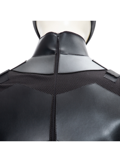 The Batman Bruce Wayne Black Battle Suit Halloween Cosplay Costume Set