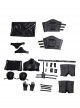 The Batman Bruce Wayne Black Battle Suit Halloween Cosplay Costume Set