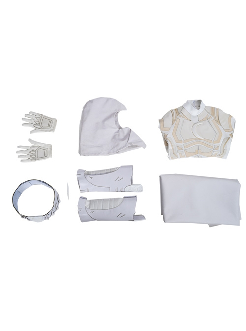 Marvel Comics Werewolf By Night Moon Knight Marc Spector White Battle Suit Halloween Cosplay Costume Set