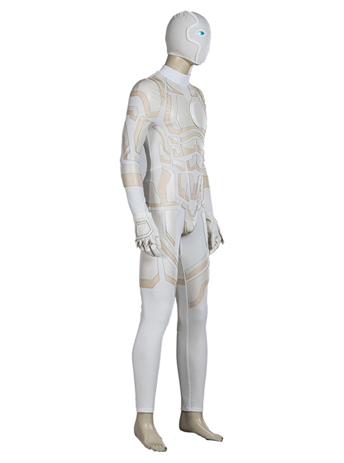 Marvel Comics Werewolf By Night Moon Knight Marc Spector White Battle Suit Halloween Cosplay Costume Set