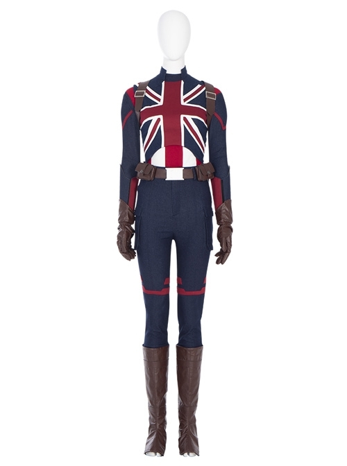 Marvel Animation What If Captain Carter Peggy Carter Halloween Cosplay Costume Set