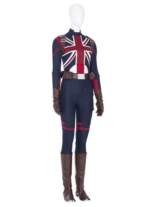 Marvel Animation What If Captain Carter Peggy Carter Halloween Cosplay Costume Set