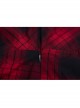 Steam Punk Female Black Red Lattice High Waist Long Sleeve Belted Dress