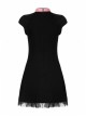 Steam Punk Female Heart Shaped Hollow Pink Buckle Collar Lace Stitching Dress