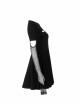 Steam Punk Female Black Hollow Moon Printed Dress With Mesh Gloves