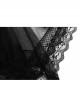Steam Punk Female Black Mesh Stitching Pink Binding Long Skirt