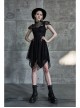 Steam Punk Female Black Lace Stitching Hollow Embroidered Dress