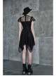Steam Punk Female Black Lace Stitching Hollow Embroidered Dress