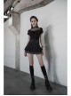 Steam Punk Female Casual Black Grey Double Layers Pleated Skirt