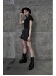 Steam Punk Female Casual Black Chinese Painting Decorated Pleated Skirt