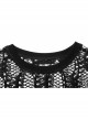 Steam Punk Female Black Lace Transparent Split Long Dress
