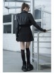 Steam Punk Female Black Brown Lattice Stitching High Waist Skirt