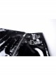 Metal D-Buckle Leather Strap Black Punk Rock Shiny PU Short Skirt