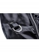 Metal D-Buckle Leather Strap Black Punk Rock Shiny PU Short Skirt
