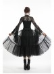 Black Gothic Lolita Long Lace Mesh Underskirt