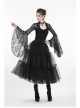 Black Gothic Lolita Long Lace Mesh Underskirt