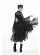 Black Gothic Lolita Long Lace Mesh Underskirt