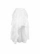 White Lace-Up Lace Mesh Irregular Frill Hem Punk Skirt