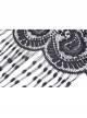 Black Punk Tasseled Mesh See-Through Long Skirt