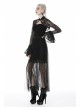 Black Punk Tasseled Mesh See-Through Long Skirt
