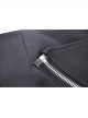 Metal Zipper Side Bag Irregular Hem Black Punk Mini Skirt