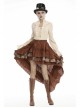 Irregular Frilly Brown Punk Skirt