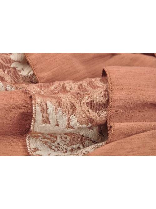 Irregular Frilly Brown Punk Skirt