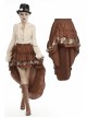 Irregular Frilly Brown Punk Skirt