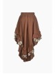 Irregular Frilly Brown Punk Skirt