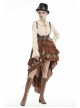 Irregular Frilly Brown Punk Skirt