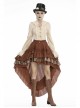 Irregular Frilly Brown Punk Skirt