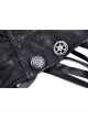 Front Waist Metal Retro Button Lace-Up Lace Layered Black Punk Short Skirt