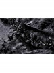 Lace-Up Frilly Lace Hem Black Gothic Maxi Skirt