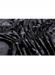 Lace-Up Frilly Lace Hem Black Gothic Maxi Skirt