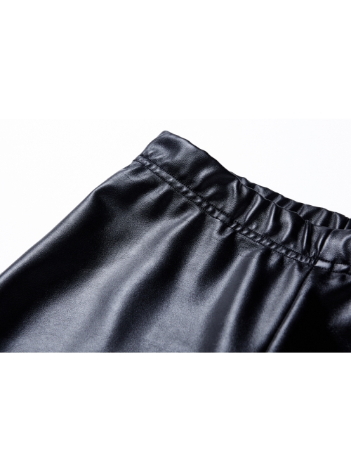 Black Punk Grain Lace Legging Pants